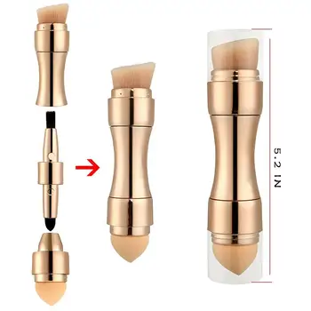 

Beauty Multi-function Portable Fashion Lip Brush Blush Makeup Soft Nylon Hair Four-in-one Double Eye Shadow Brush Beauty Tools