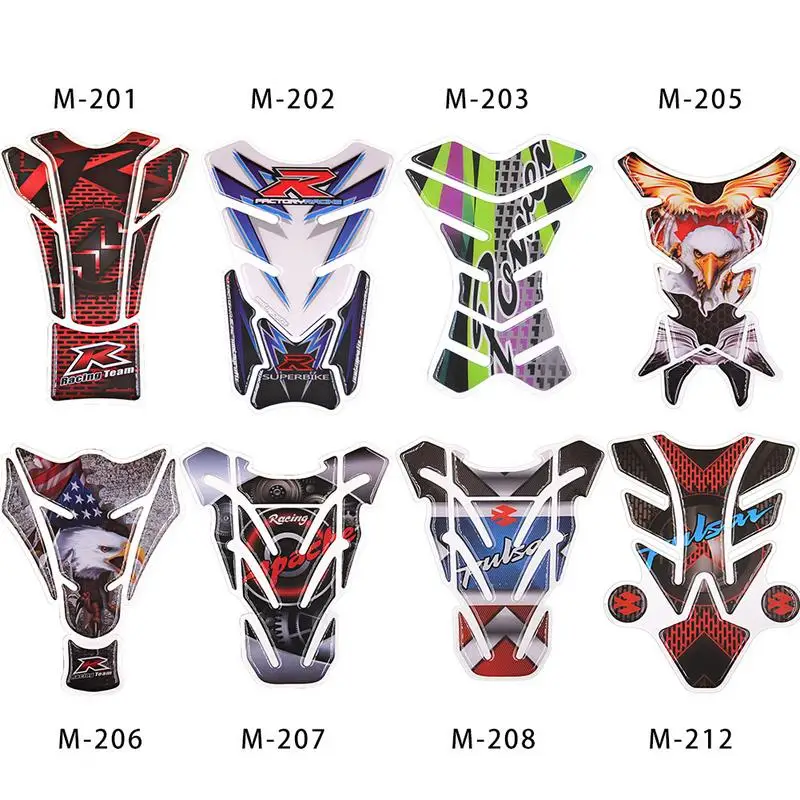 

3D Motor Sticker Motorcycle Modification Parts Gas Fuel Oil Tank Protection Crystal Epoxy Fish Personalized Knight Decal Supply