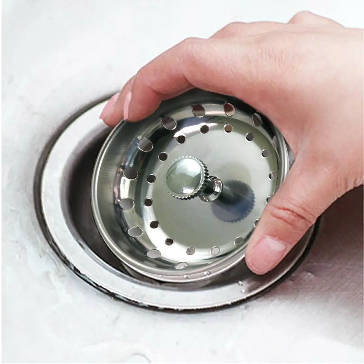 Stainless Steel Mesh Sink Strainer Trap Bath Hair Drain Hole