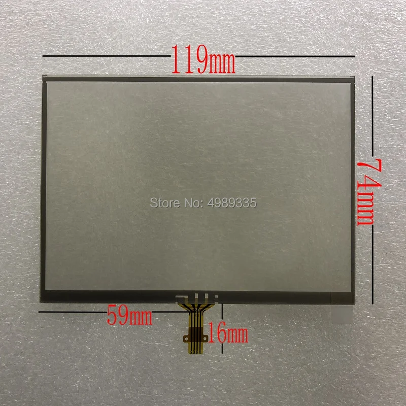 

5.Inch resistance touch screen ST05001 length and width size: 119mmX74mm