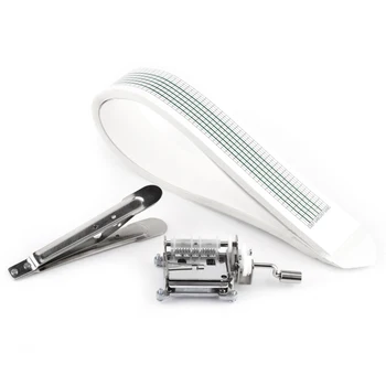 

Diy Music Box Tune Hand Crank 15 Notes Music Instrument Set With 20 Pcs Blank Note Crank Mechanical Musical Box