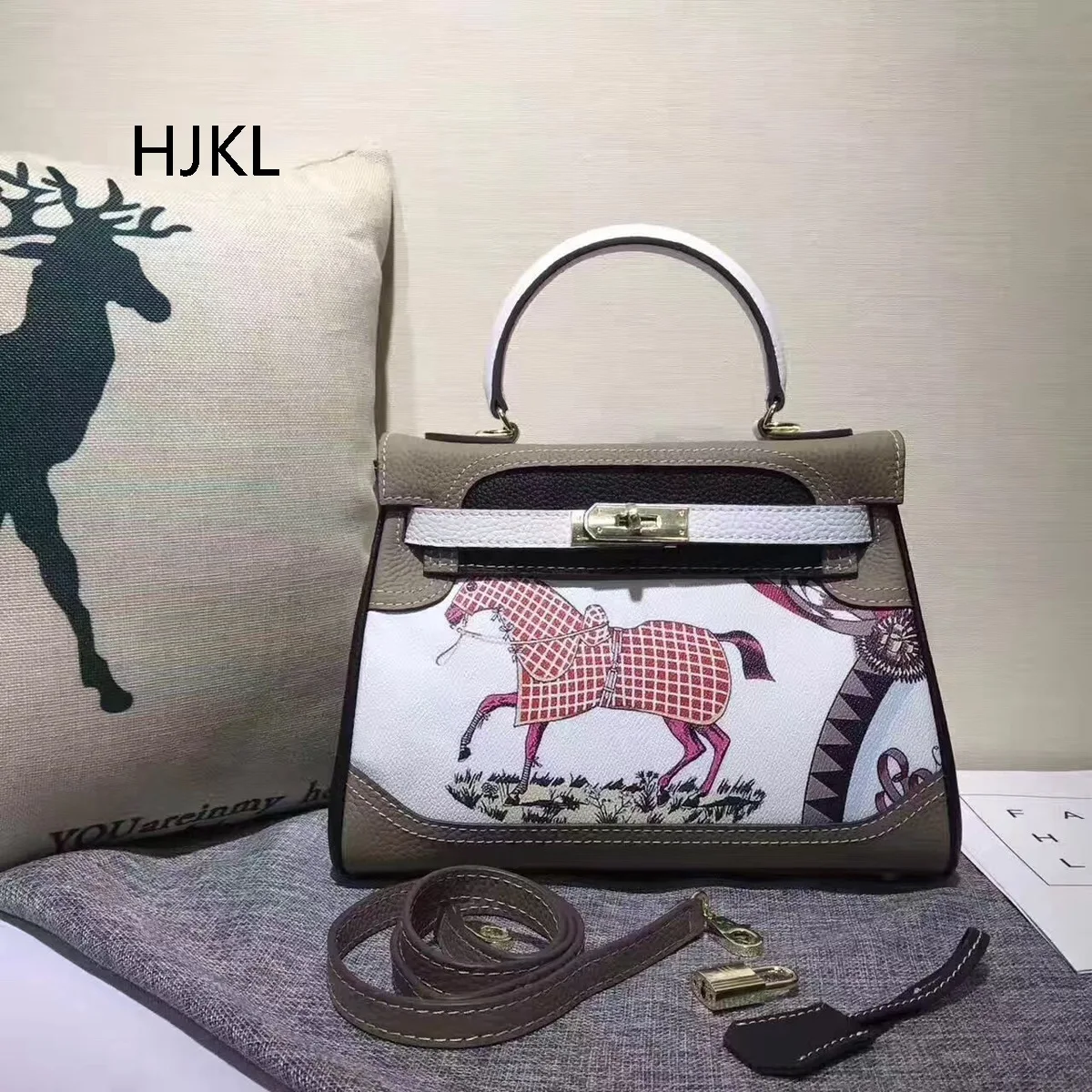

2018 NEW ALL-MATCH FASHION LEATHER HANDBAG LARGE SPAN SINGLE SHOULDER BAGWALLET PURSE LUXURY WOMEN DESIGNER TOP-HANDLE Graffiti