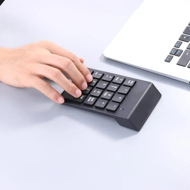 Wireless 2.4GHz 18 Keys Number Pad Bluetooth Numeric Keypad Keyboard for Laptop PC Notebook Black High Quality Wireless Keyboard
