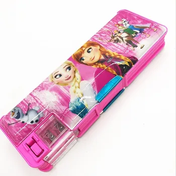 

Cute pencil case multi-function 2 layer pencil case with pencil sharpener school