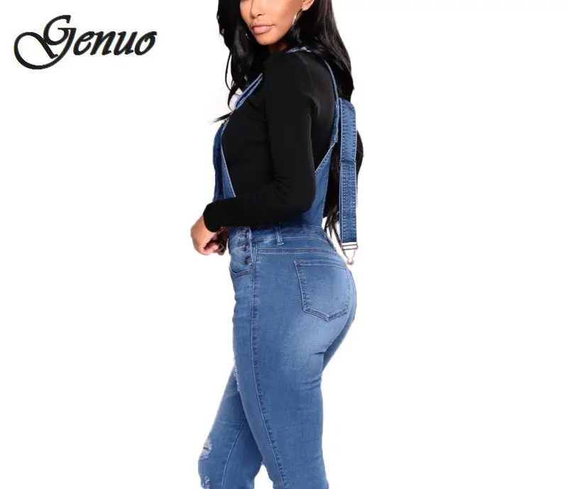 2019 New Women Denim Overalls Ripped Stretch Dungarees High Waist Long Jeans Pencil Pants Rompers Jumpsuit Blue Jeans Jumpsuits 2019 New Women Denim Overalls Ripped Stretch Dungarees High Waist Long Jeans Pencil Pants Rompers Jumpsuit Blue Jeans Jumpsuits