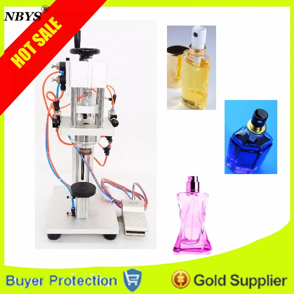 Free Shipping Perfume tying machine capper sealing machine metal cap