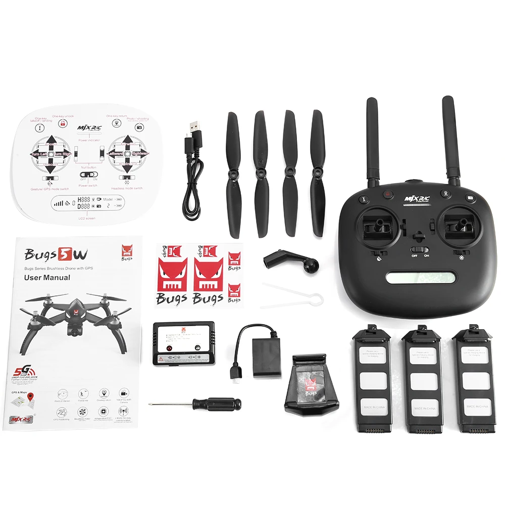 MJX ошибки 5 Вт (B5W) WiFi FPV 1080 P камера/Waypoints/точка интерес/высота удержания/один ключ