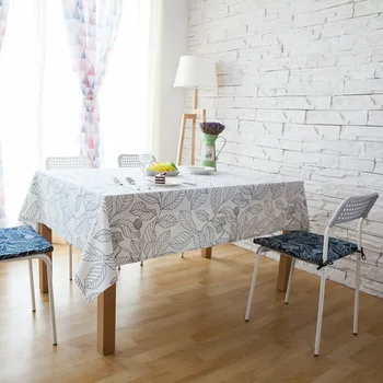 

Leaf Print Decorative Table Cloth Cotton Tablecloth Dining Table Cover For Kitchen Home Decor