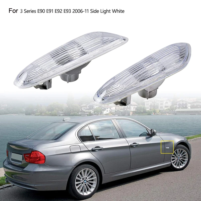 

1 Pair 12V 5W LED Side Marker Lights Turn Signal Indicator For 3 Series E90 E91 E92 2006-2011