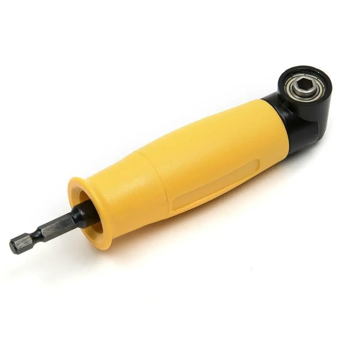 1/4 Inch Hex Drill Bit Socket Holder Adaptor Sleeve 90 Degree Angle Extension Right Driver Drilling Shank Screwdriver Wood Tool