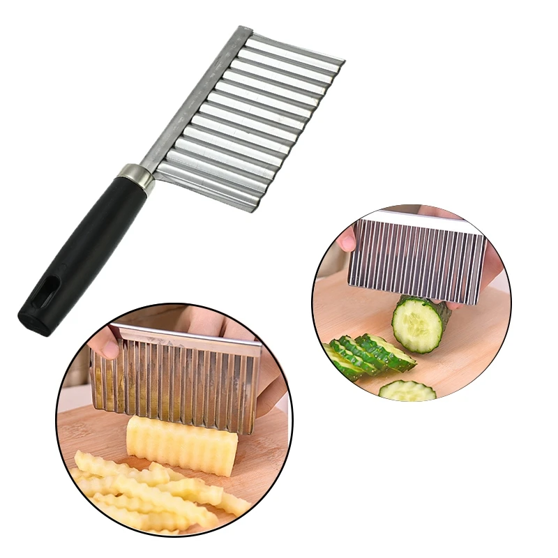 

Stainless Steel Potato Wavy Edged Tool Vegetable Fruit Wavy Cutter Cucumber Peeler Cooking Tools Kitchen Knives Accessories