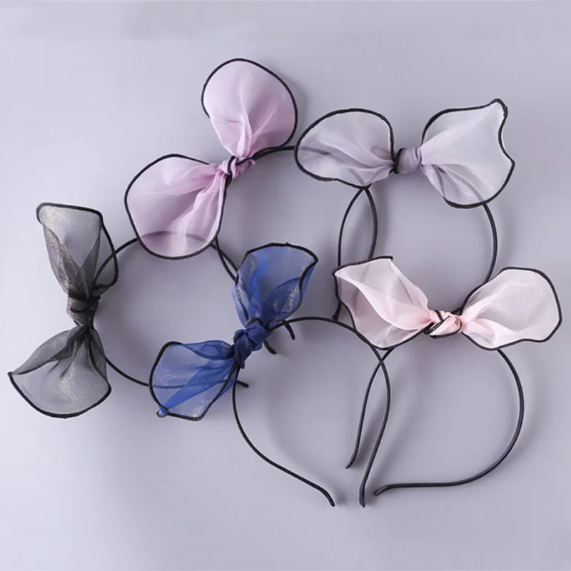 

Sale Korean Girls Large Bow Ears Headband Simple Fashion Hair band Children's Hair accessories wholesale