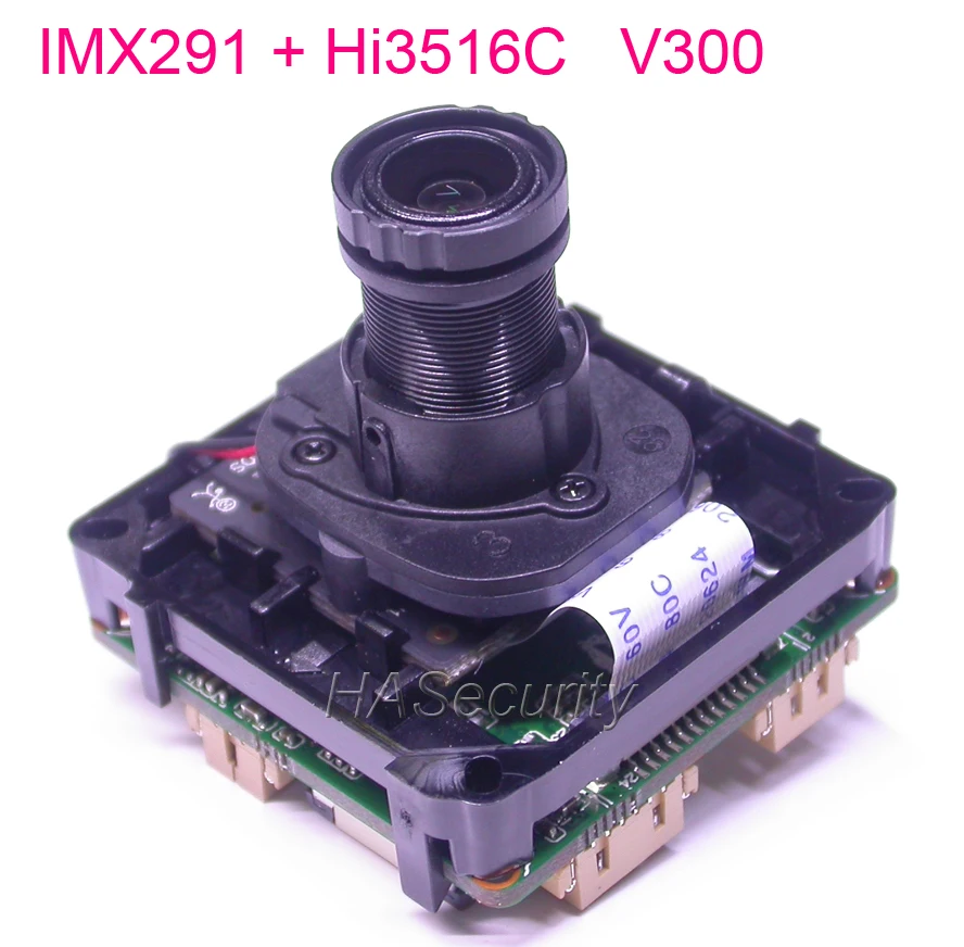 Интеллектуальный анализ H.265 H.264(3MP) 1/2. " sony IMX291+ Hi3516C V300 IP CCTV камера Модуль платы блока программного управления+ кабель LAN+ объектив+ IRC