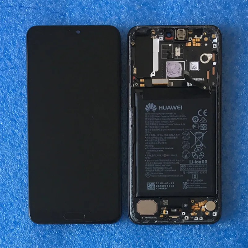 

Original LCD Frame For 6.1" Huawei P20 Pro Axisinternational LCD Screen Display+Touch Panel Digitizer For P20 Pro With Battery