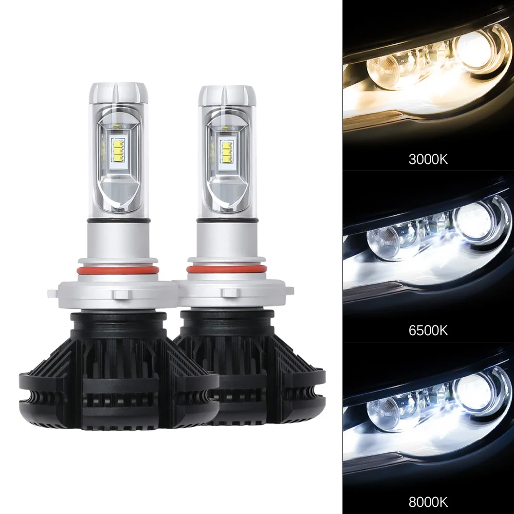 2 Pcs/Set Professional Car Head Light Bulbs 360 Degree LED IP67