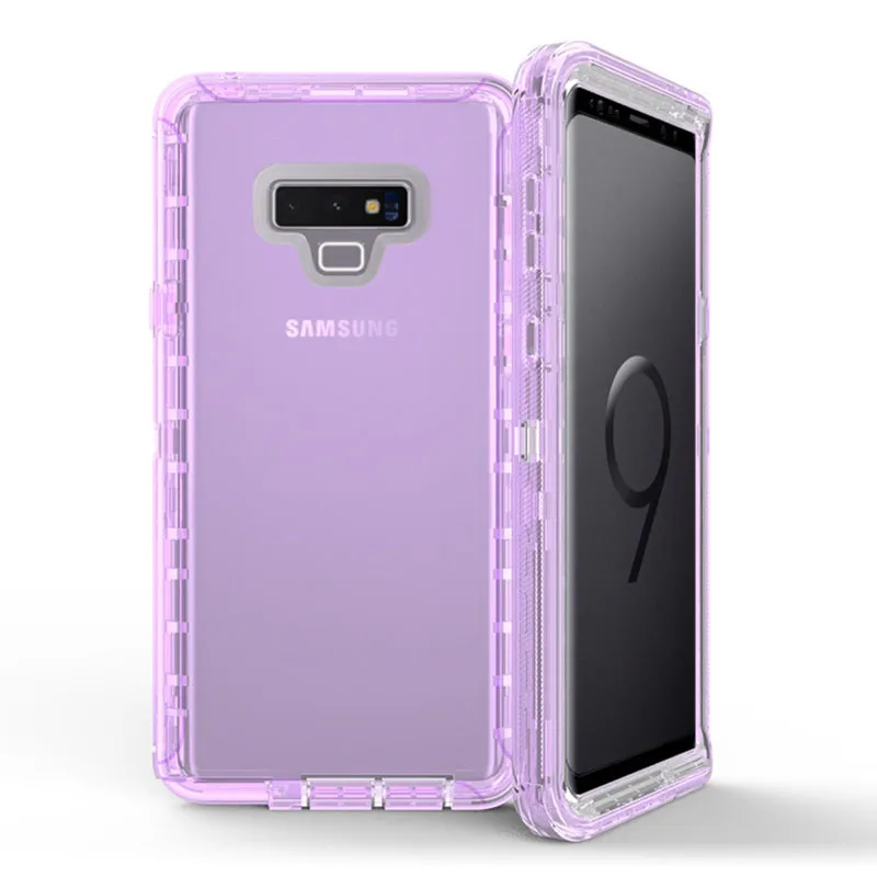 3 в 1 прозрачный чехол с роботом для Samsung Galaxy Note 9 8 S9 S8 + 360 полная защита