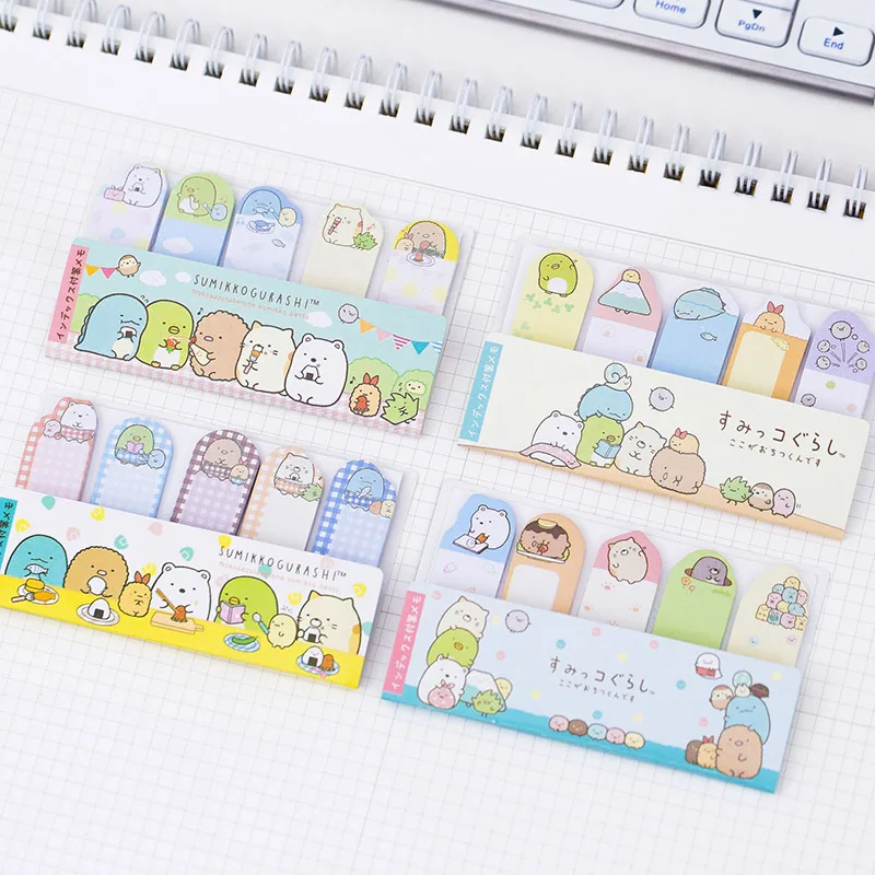 

Sumikko Gurashi Memo Pad Creative Self Adhesive Label Marker Cute Decorative Sticky Notes For Office School Supply Stationery