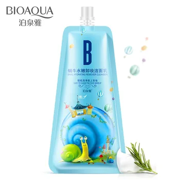 

BIOAQUA Snail water tender no bubble Deep cleaning discharge makeup cleanser is clear and clean hydrating makeup facial cleanser