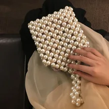 DEAT новая весенняя модная женская сумка с жемчугом и бисером на одной цепочке ручная посылка WE11000