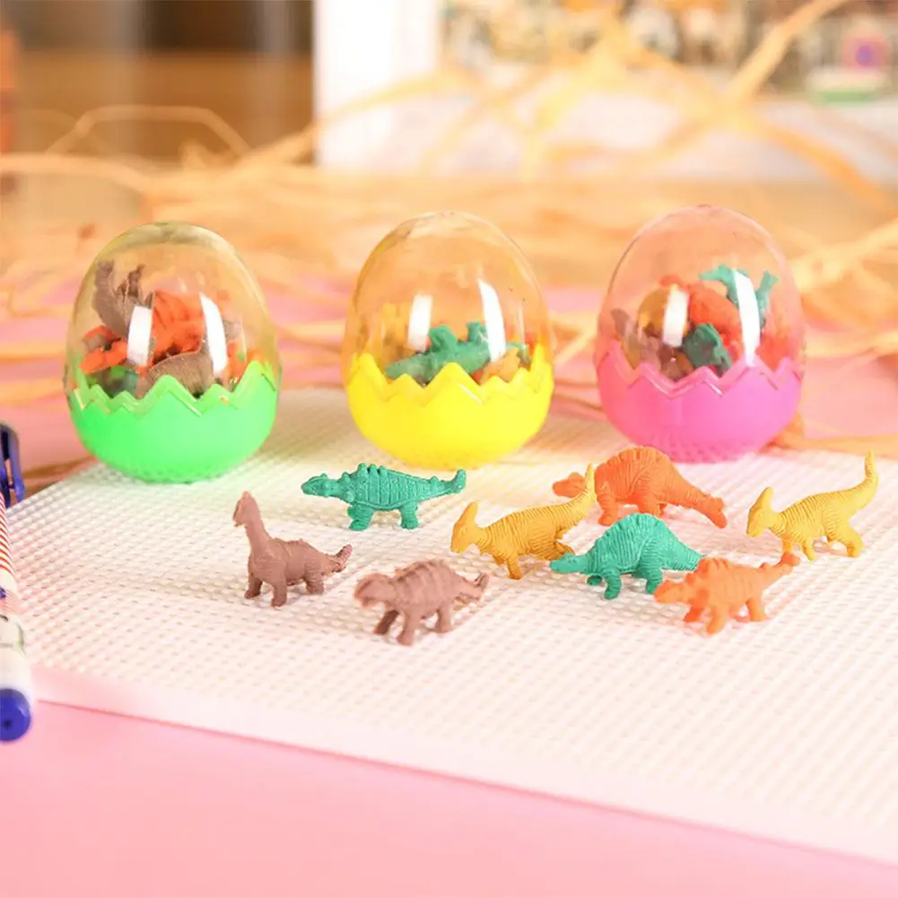 

LeadingStar Mini Cartoon Dinosaur Egg Children Pencil Eraser Stationery Toy Gift Color Style Random