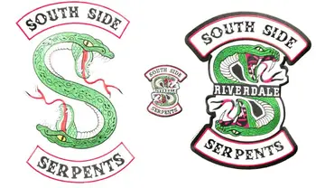 

SOUTH SIDE SERPENTS iron on patches cloth embroidered movie TV DIY Applique Badge wholesale