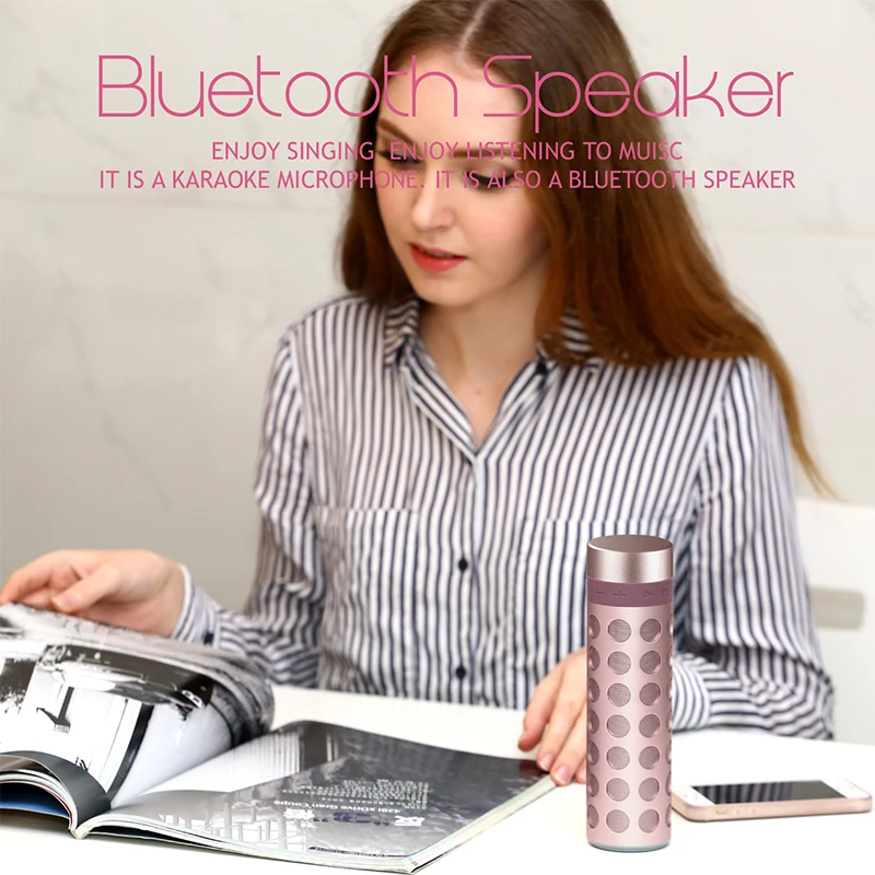 Ручной bluetooth микрофон K8 беспроводной для караоке с динамиком и якорем выделенный
