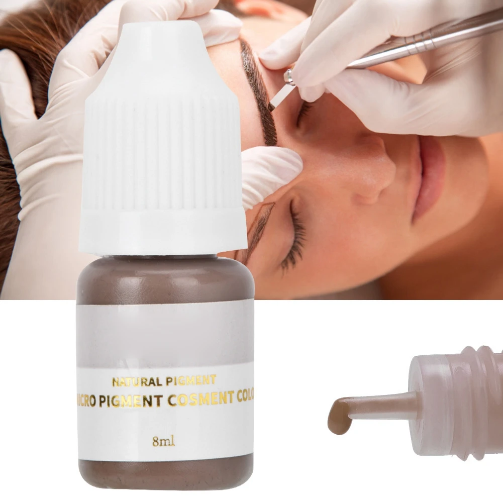 

8ml Semi-permanent Eyebrow Tattoo Ink Permanent Makeup Tattoo Pigment Ink Lips Eye Line Tattoo Color Microblading Pigment Inks