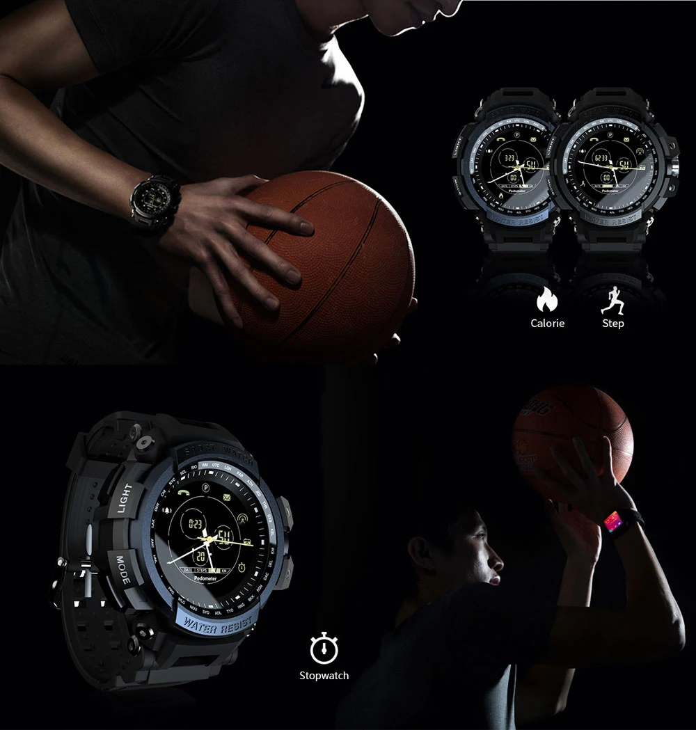 LOKMAT MK28 спортивные Смарт часы жизнь водонепроницаемый Bluetooth напоминание о звонках цифровые часы долгое время ожидания умные часы для мужчин и женщин
