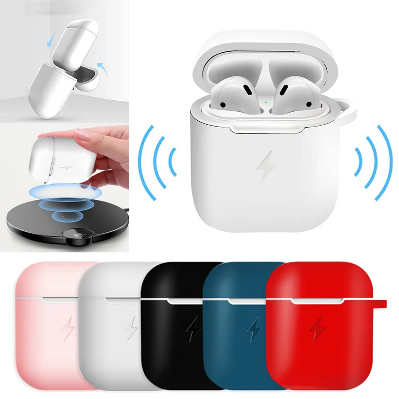 

1 Set Wireless Charge Case for Airpods QI Standard Airpods Wireless Charging Receiver Cover Compatible with Any Wireless Charger