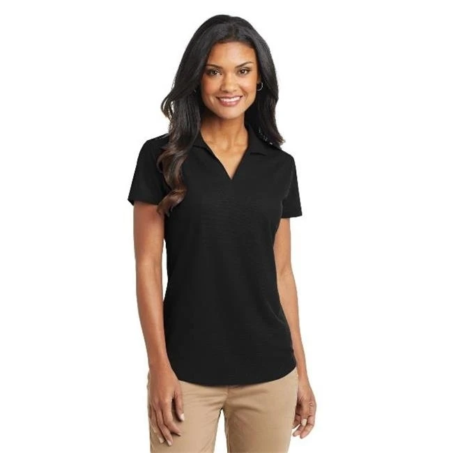 Port Authority L572 Ladies Dry Zone Grid Polo Black - Large |