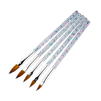 

5Pcs/Set Different Size Paint Brushes Sequin Handle Brush Artist Watercolor Gouache Drawing Nail Brush Pen Set For Art Supplies
