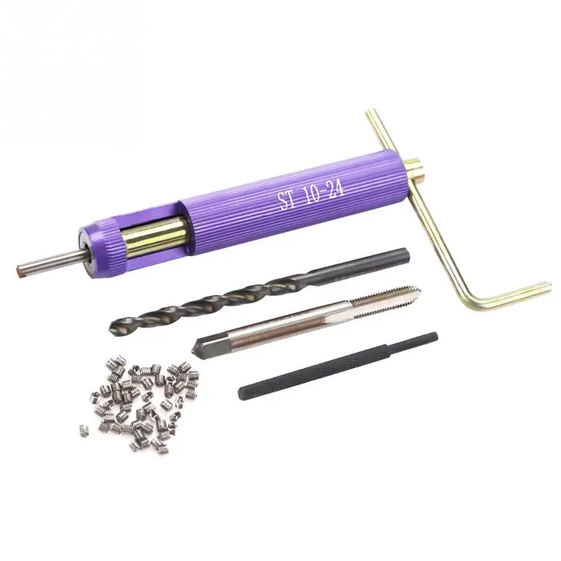 

50Pcs Threaded Insert Helical Coiled Wire Inserts Screw Thread Inserts Installment Tool Kit Imperial door protector