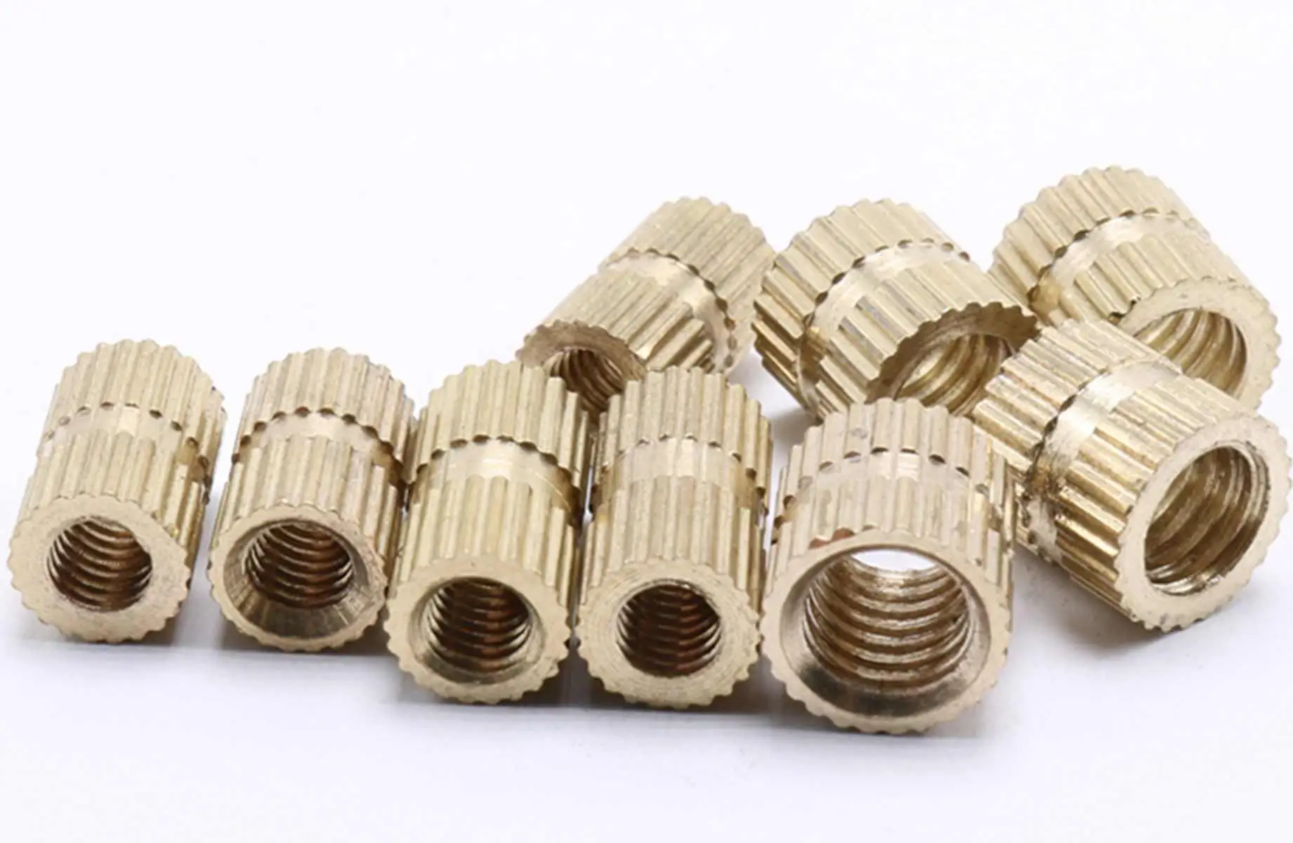 

Sizes M2*0.4 M2.5*0.45 M3*0.5 Metric Brass Knurl Nuts Fastener