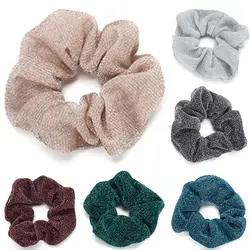 Шт. 1 шт. блеск для женщин волос Scrunchies эластичные резинки для волос хвост держатель резинкой блестящие резинка для волос Бабочка дамы