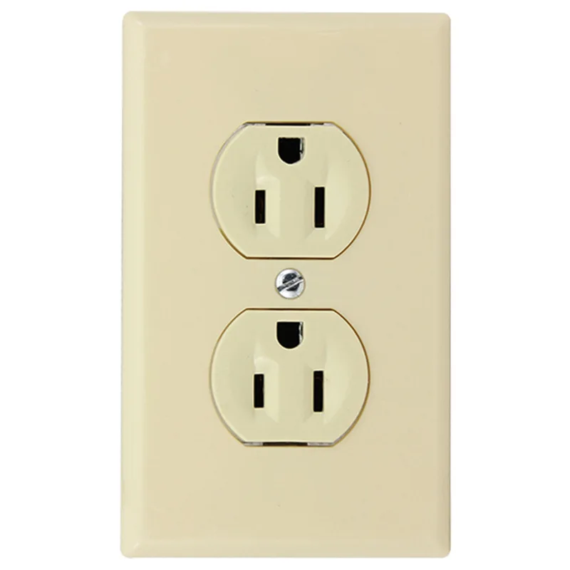 

5-15R 125V Wall Power Supply Socket,15A Double American Three-hole Plug Charge Outlet,Taiwan Central South America US Socket