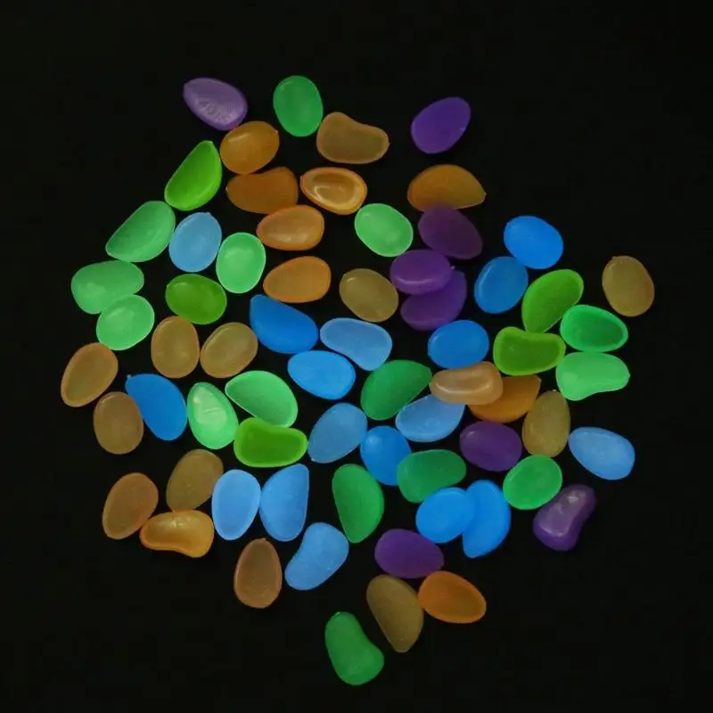 100pcs Luminous Stones Glow in Dark Garden Decor Road Outdoor Fish Tank Decoration Pebble Rocks Aquarium 100pcs Luminous Stones Glow in Dark Garden Decor Road Outdoor Fish Tank Decoration Pebble Rocks Aquarium