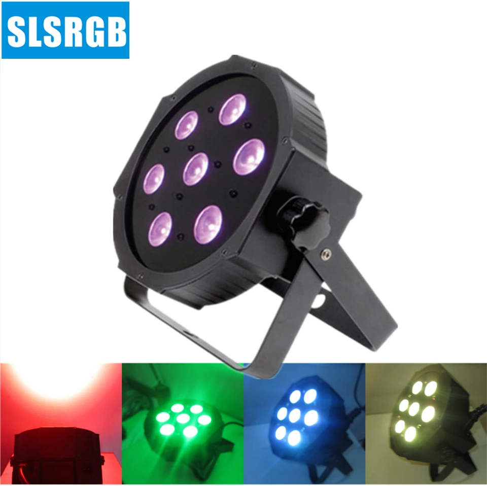 

12pcs/lot ADJ 7*10W 4in1 Quad LEDs (RGBA/RGBW) Mega Quad LED Par Profile DMX LED Par Can American Stage Light MINI LED Flat Par