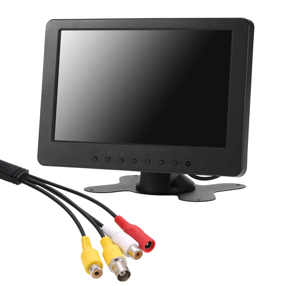 S701 7 дюймов TFT ЖК-дисплей монитор Экран 16:9 1024*600 Дисплей BNC AV Аудио Видео кабель для