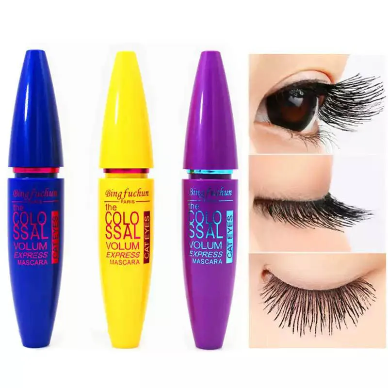 

Black Mascara Eyelash Long Curling Lashes Extension Long Lasting Waterproof 3D Fiber Makeup eyelashes Lengthening mascara TSLM1