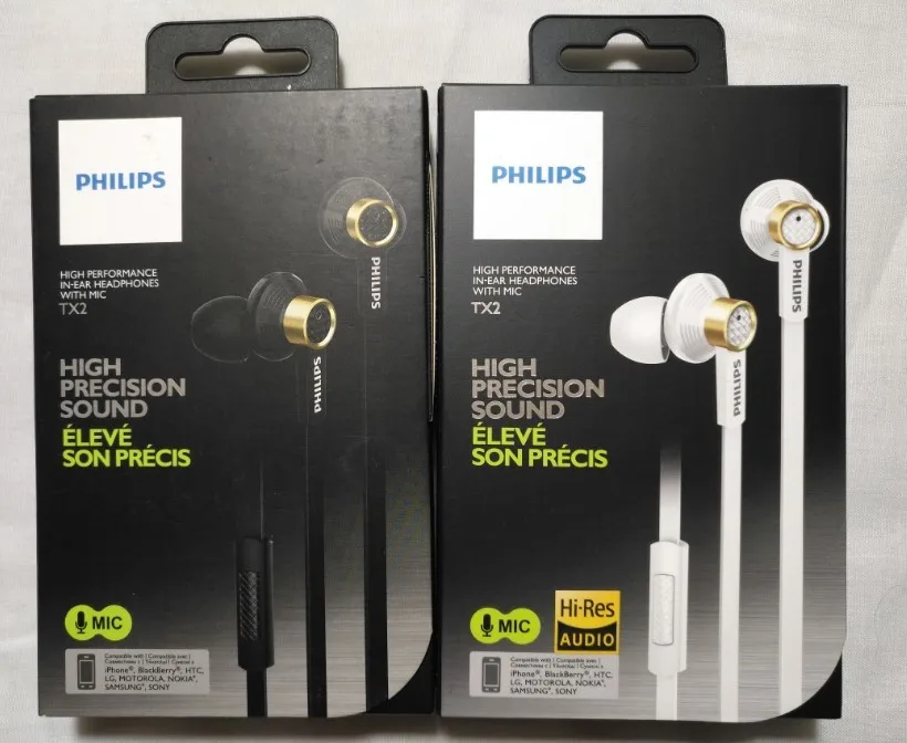 Philips Tx2 нанимает наушники высокого разрешения Hifi Fever с шумоподавлением гарнитура