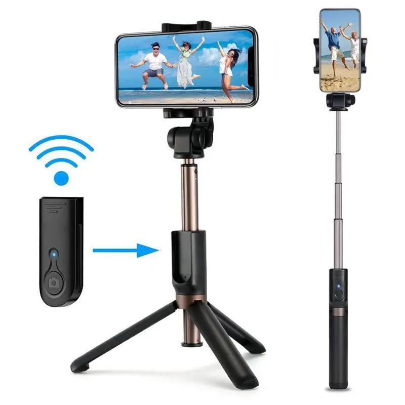 

Selfie Stick Selfie Stick Tripod Bluetooth Wireless Mini Selfie Stick Rod with Detachable Bluetooth Remote 3 in 1 Extendable f