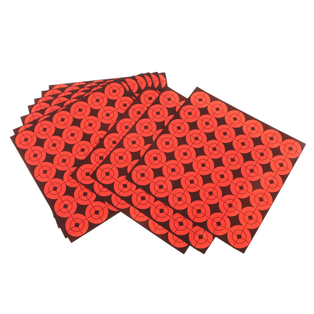 

360pcs Paper Target 1' Round Self Adhesive Fluorescent Orange Shooting Target Dots for Hunting Archery Arrow Shoot Accessories