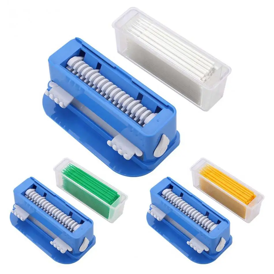 

3 Colors Dental Disposable Micro Applicator Tip Bendable Sticks Brush Dispenser Oral Denture Material Supplies with Box
