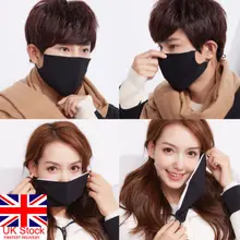 3D хлопок открытый теплый рот маска против пыли гриппа маска унисекс респиратор