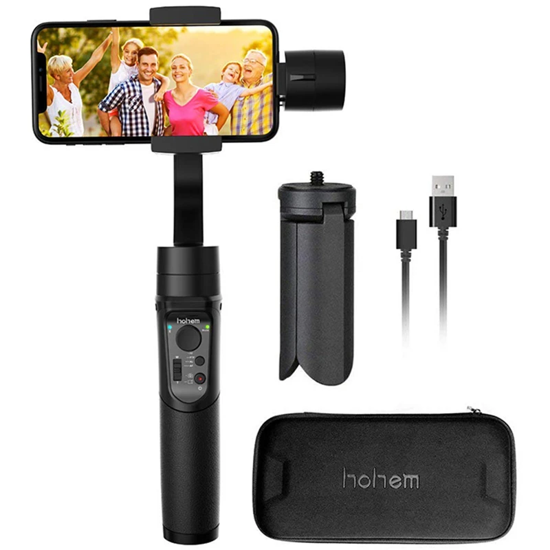 

Hohem iSteady Mobile Gimbal 3-axis Handheld Stabilizer for iPhone XS MAX/8 Samsung Android Phone Sports Time Lapse Auto Tracking