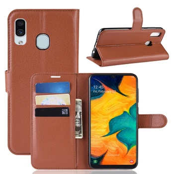 

30pcs/lot Lichi grain wallet PU Leather+TPU Cover Case with card slot For Samsung S10e S10 Plus S10 M20 A10 M10 A30 A50 A40