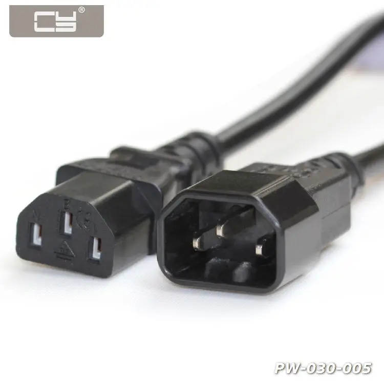 

CYDZ 1.8m Male to Female PC Power Extension Cord Cable Wire IEC320 C13 to C14