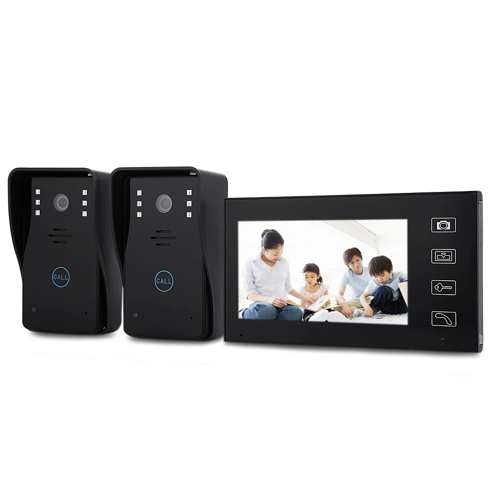 

ACCEWIT SY806MJW21 7 inch TFT color display2.4G Wireless Video Door Phone Intercom Doorbell Surveillance, wireless unlock