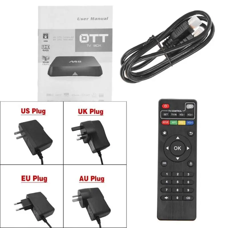 ALLOYSEED M8S Smart TV Box Android 4.4 Amlogic S802 Quad Core 2GB RAM 8GB ROM 2.4G&5GHz WiFi Set-top Box Bluetooth Media Player