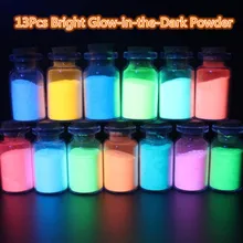 130 г случайные цвета люминисцентный фосфорный порошок пигмент для DIY украшения краски печати, светящаяся в темноте пудра пыли